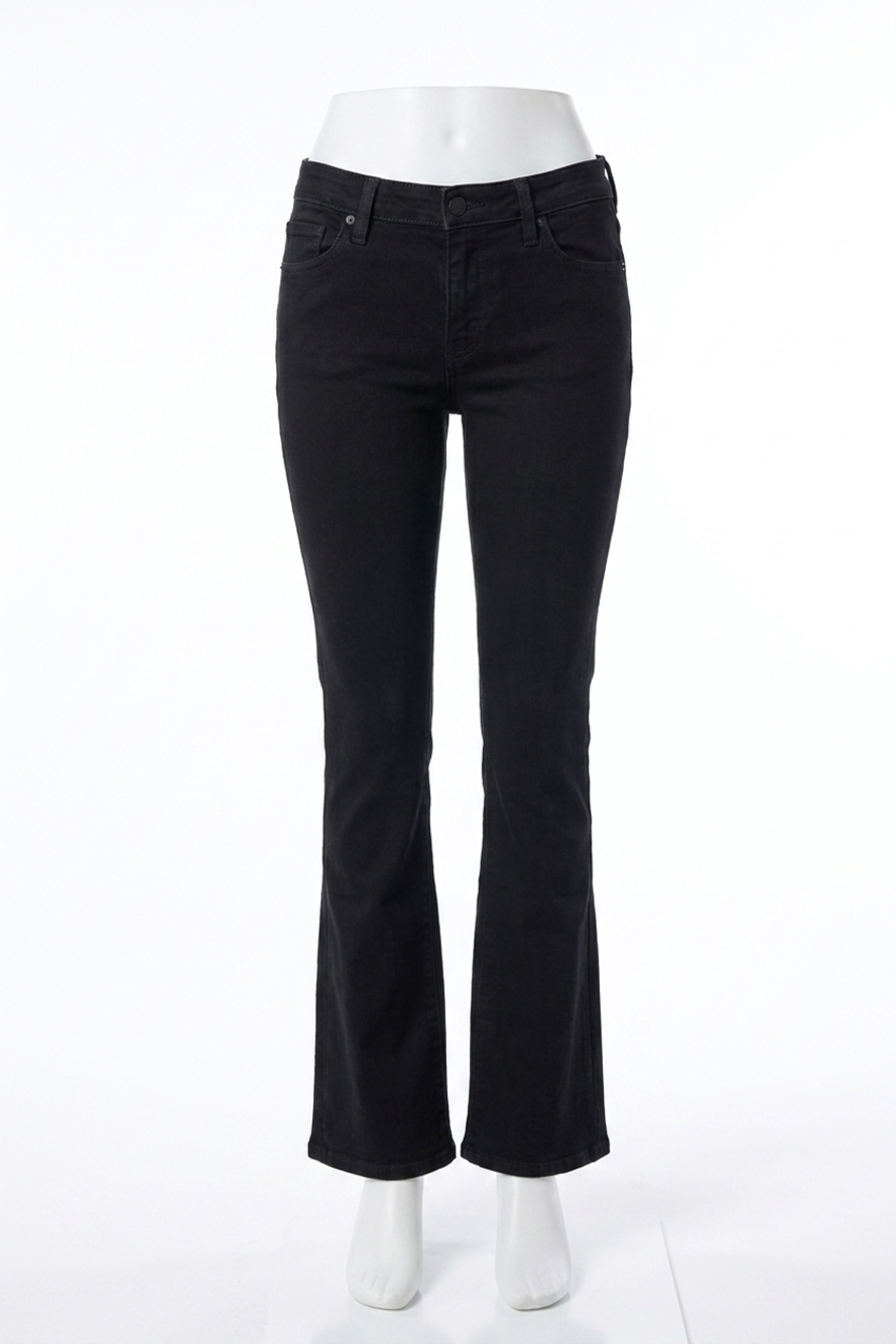 NEW DEAR JOHN DENIM jaxtyn high rise boot cut jeans in black olive